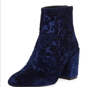 Stuart Weitzman Flower Velvet Boots NEW